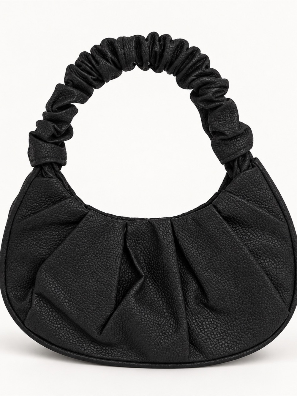 Black Women’s Ruched Handle Shoulder Bag